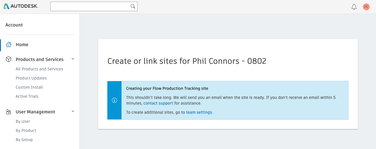 Flow Production Tracking Site Provisioning (for Admins)