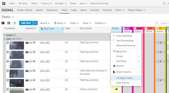 Configure Field