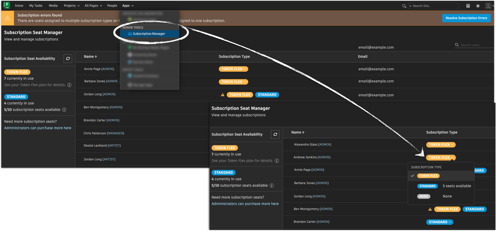 Details from Subscription Manager