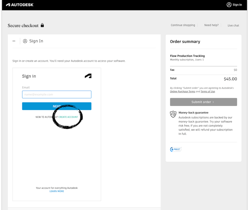 Create Account