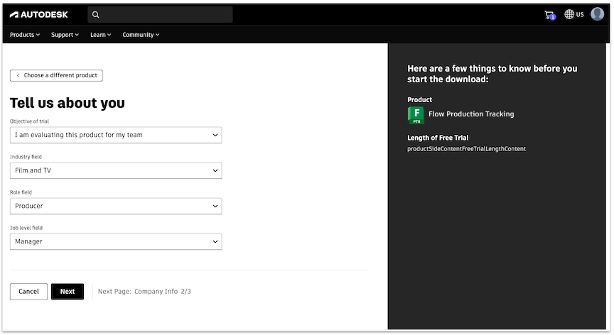 Trial Form Personal Info