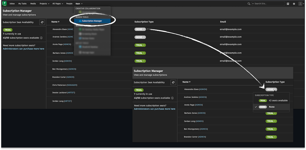 Details from Subscription Manager