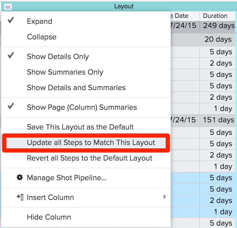 Update steps to match