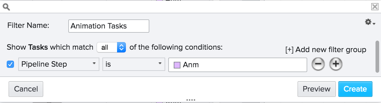 Aniimation filter