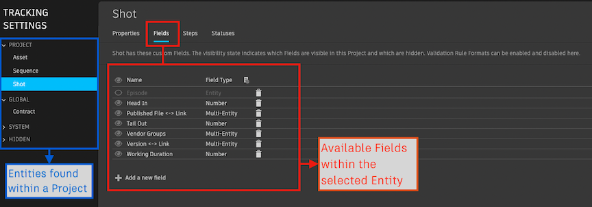 See available fields