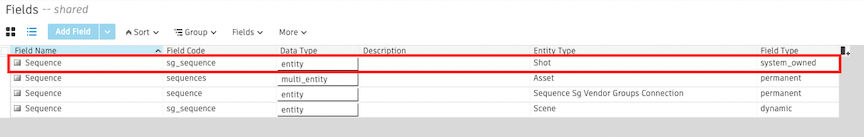 See a list of fields