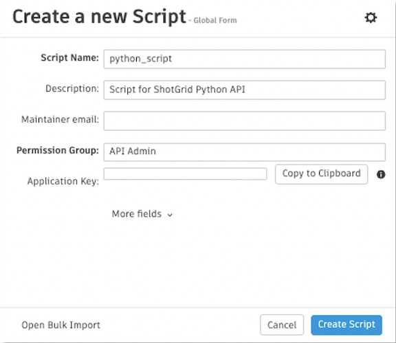 Create the python_api script