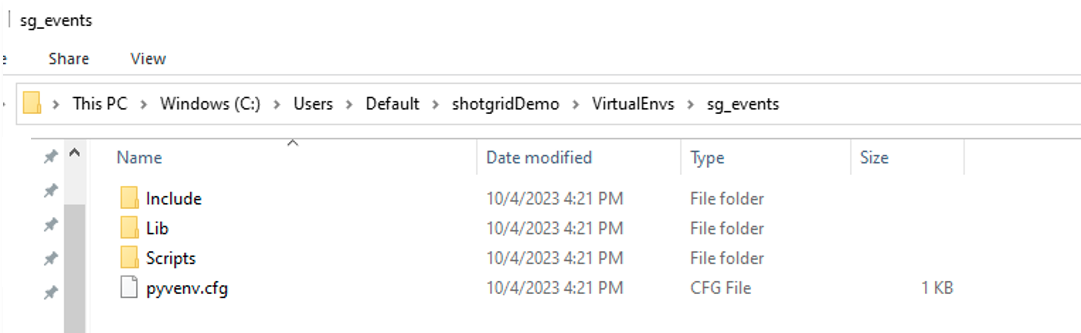 New folders have been created