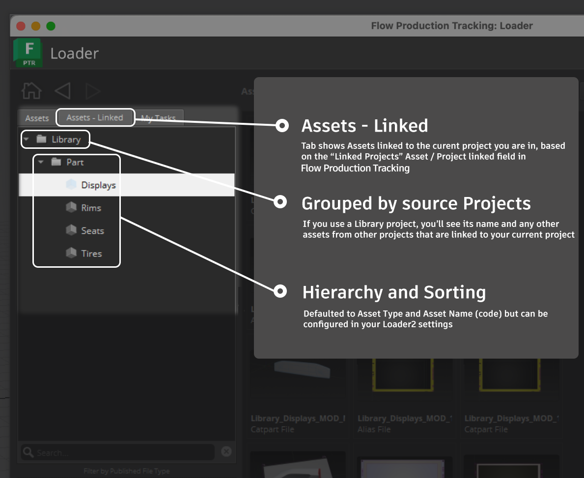 Loader Tab for Assets - Linked Description