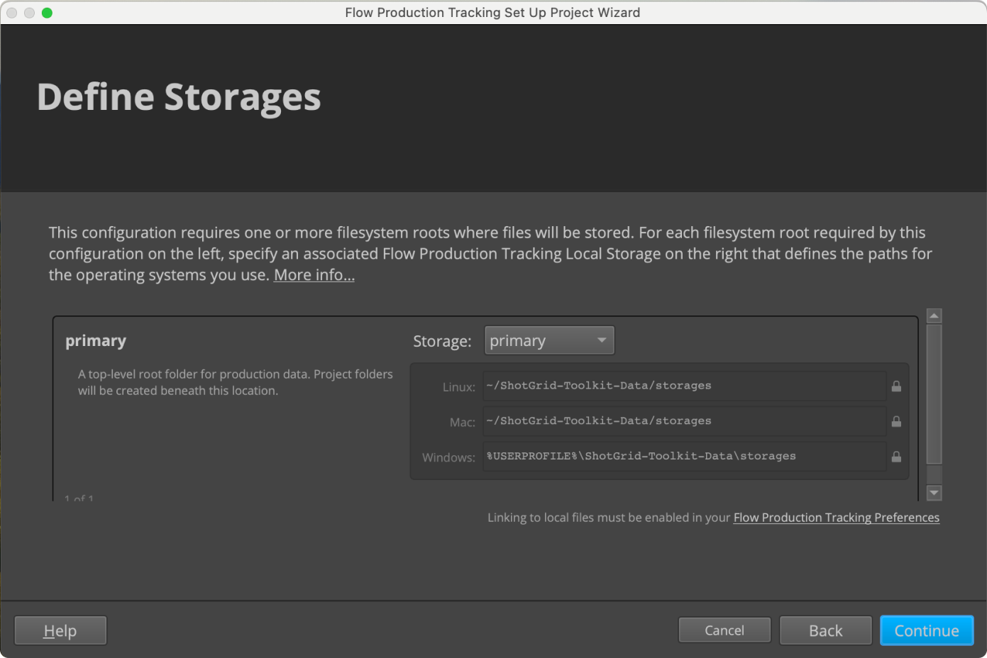 Set the path(s) where this storage will be accessible on the operating systems you intend to use.