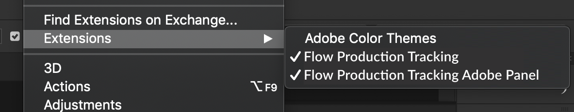 Multiple extensions showing in the Photoshop menu