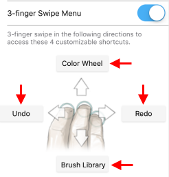 Customizing the 3-finger swipe tools