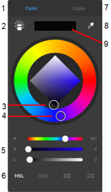 SketchBook Help, Color Editor