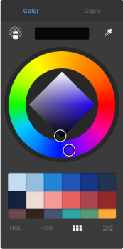 Color Editor in SketchBook Pro Mobile on a tablet