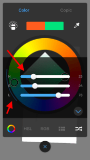 Using the Randomize sliders in the iPhone version of Autodesk SketchBook