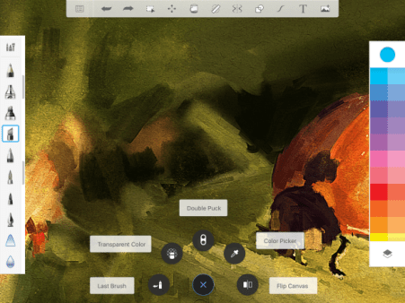v.4.0 or above iPad canvas and toolbar