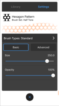 Brush Properties in the 64-bit iPhone version of Autodesk SketchBook