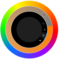 Color options in Autodesk SketchBook Pro Windows 10 using the Microsoft Surface Dial