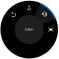 Color in Autodesk SketchBook Pro Windows 10 using the Microsoft Surface Dial off-screen
