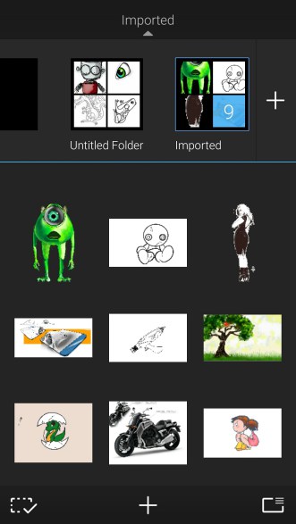 Imported images in SketchBook Mobile