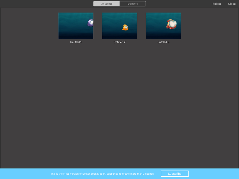 What happens when I've created my 3 free scenes?