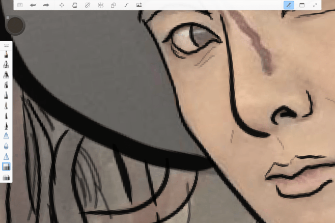 Pixel Preview in the Windows 10 version of SketchBook