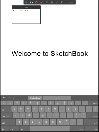 Creating text in SketchBook Pro Mobile