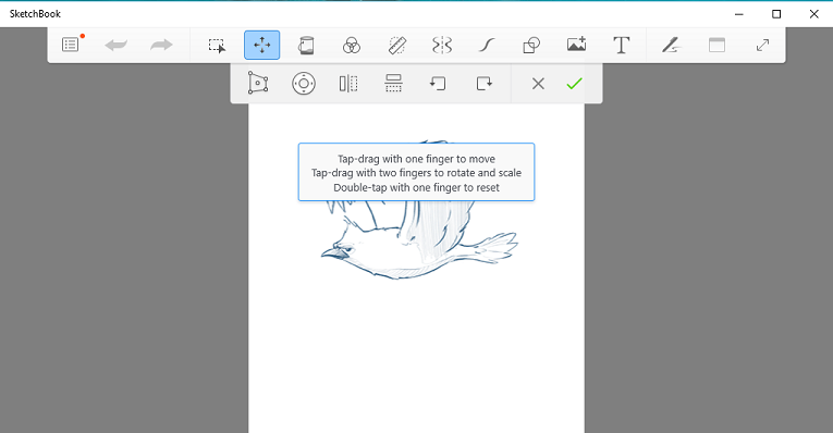 Distort tool in SketchBook Pro Windows 10