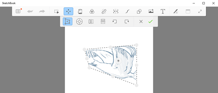 Moving the bias in the Distort tool