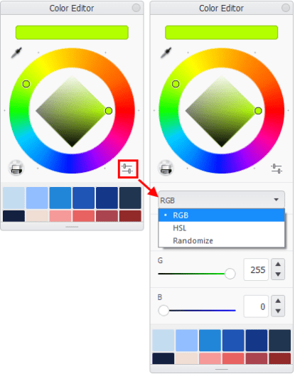 SketchBook Help, Color Editor