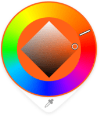 Color Wheel when accessed from the Color Puck in SketchBook