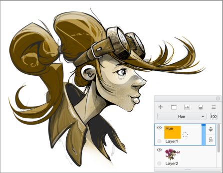 Example of Hue in SketchBook