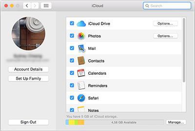 sign into your iCloud account from the System Preferences
