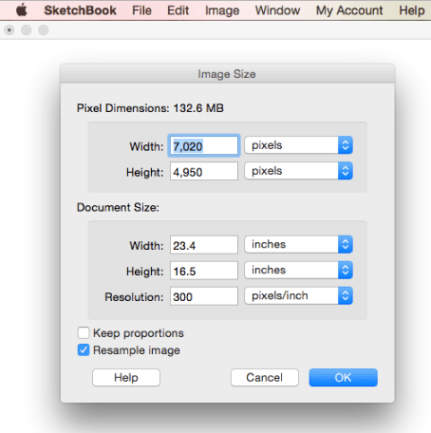 Setting The Maximum Canvas Size For Printing Sketchbook Products Autodesk Knowledge Network