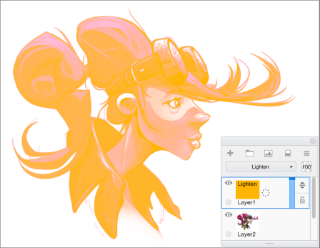 Example of Lighten in SketchBook