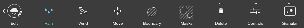 Particle toolbar in SketchBook Motion