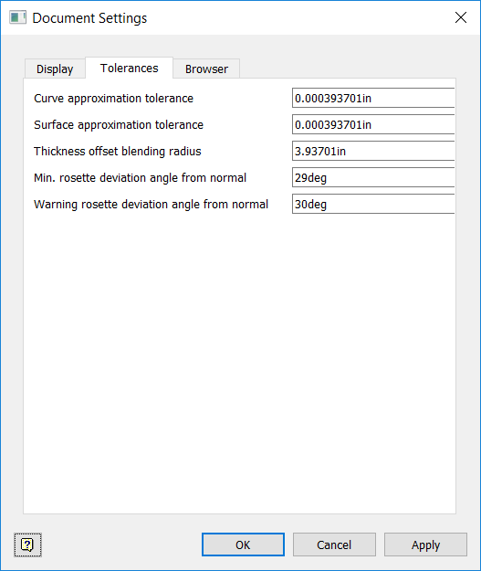 Document Settings Reference
