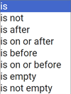 filter operator date