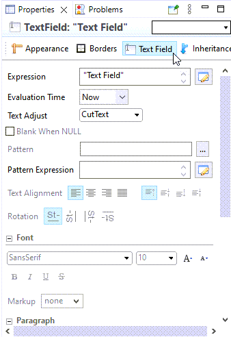 text tab