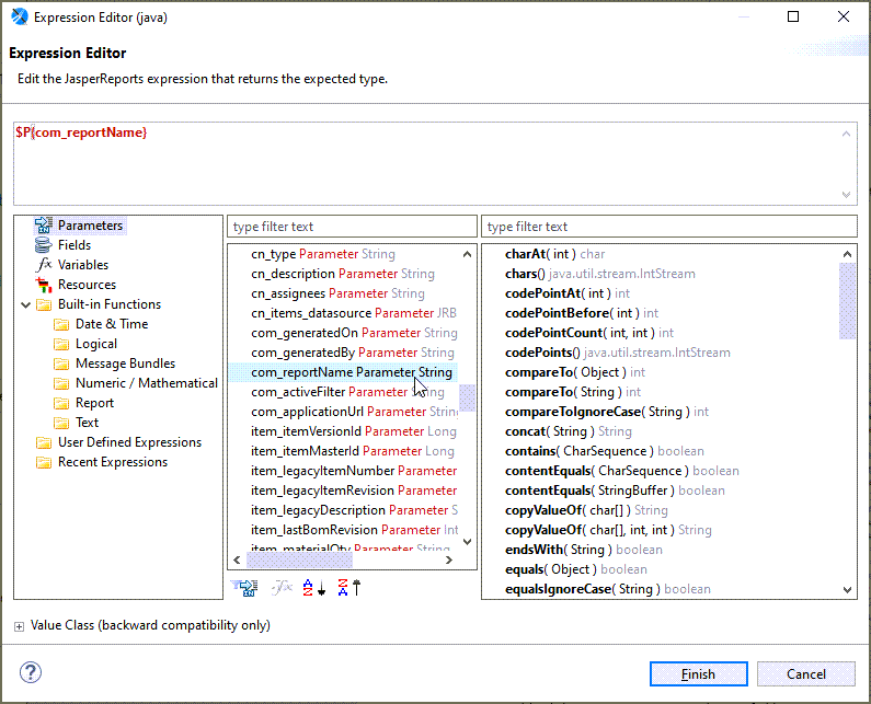 expression editor