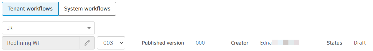 workflow header
