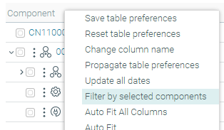 filter table