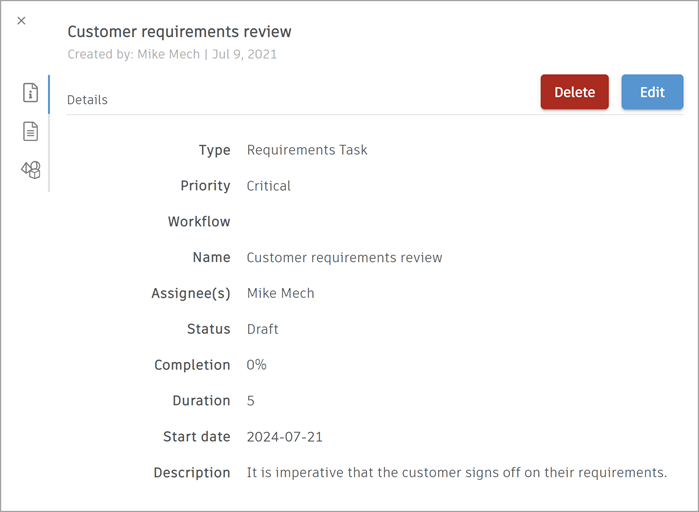 requirement task