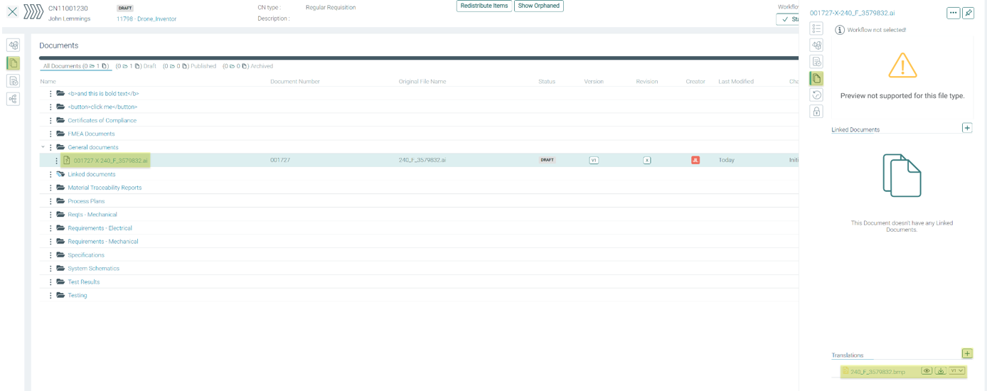 add translations to documents in a CR