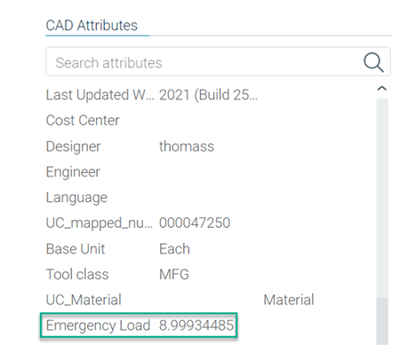 Updated CAD attribute in the CAD Plugin