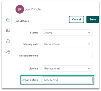 Administrator adding organization