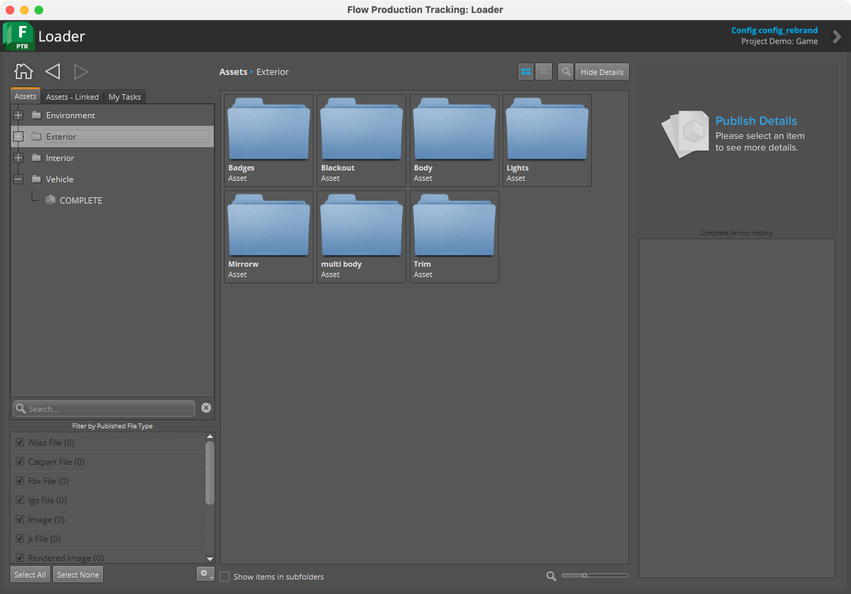 The Loader dialog