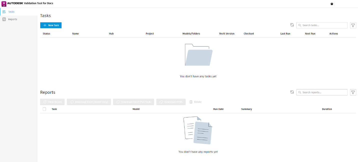 Autodesk Validation Tool Interface
