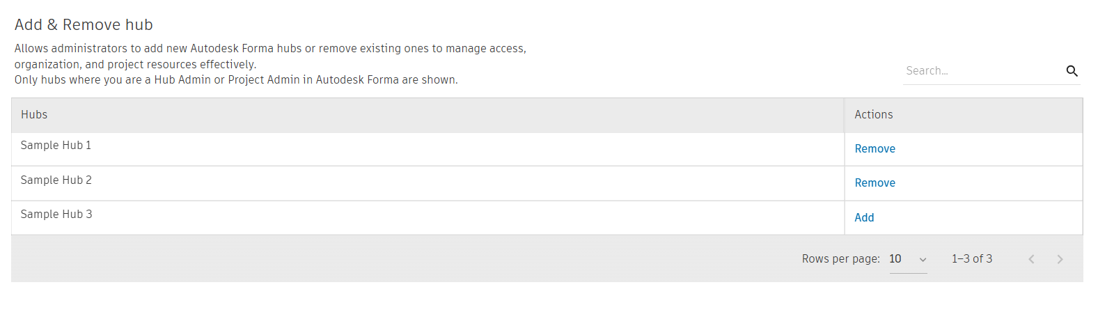 Settings Add hubs or accounts