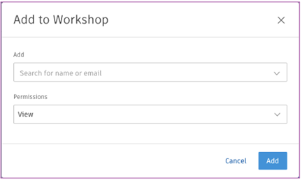 Add user to Workshop